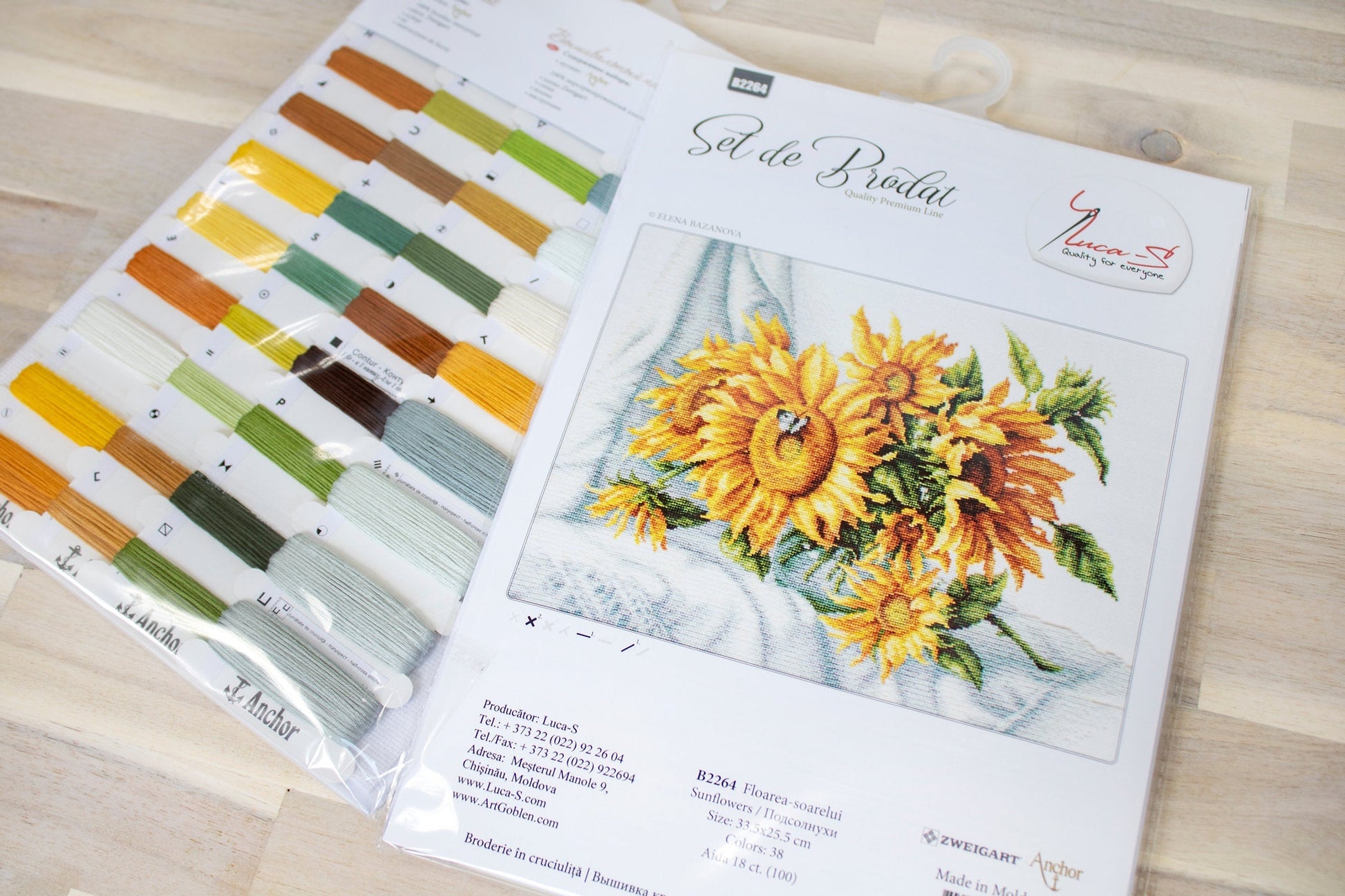 Cross Stitch Kit Luca-S - Sunflowers - HobbyJobby