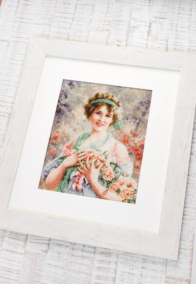 Cross stitch kit Luca-S - B553 Girl with Roses