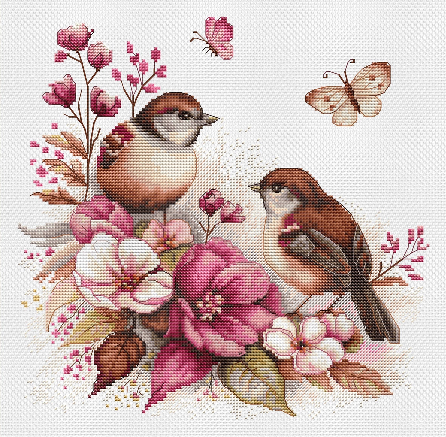 Cross stitch kit - B2420 Birds-Spring
