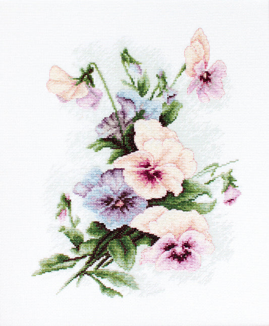 Cross stitch kit Luca-S - B2231 Pansies