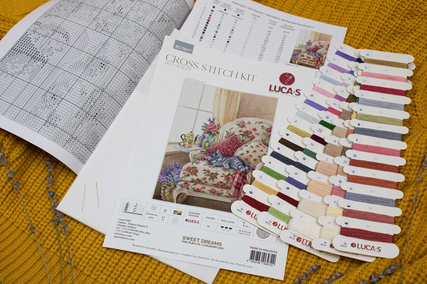 Cross stitch kit Luca-S - BU5017 Sweet dreams