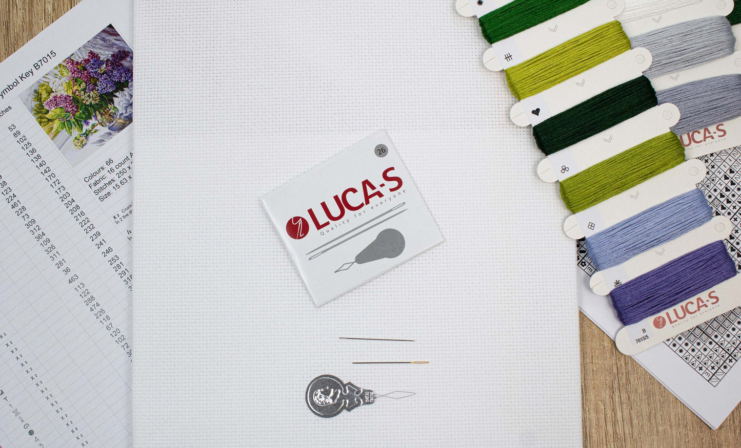 Set de brotat în cruciuliță Luca-S - Buchet de Liliac, B7015