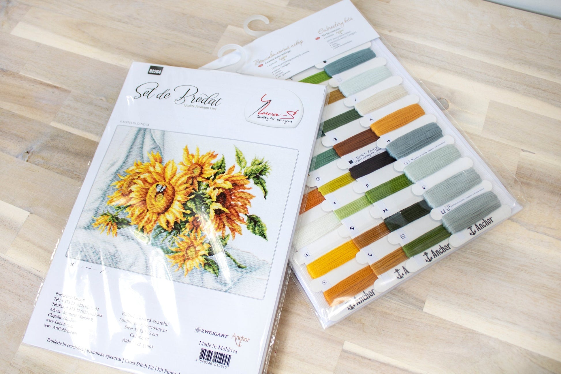 Cross Stitch Kit Luca-S - Sunflowers - HobbyJobby