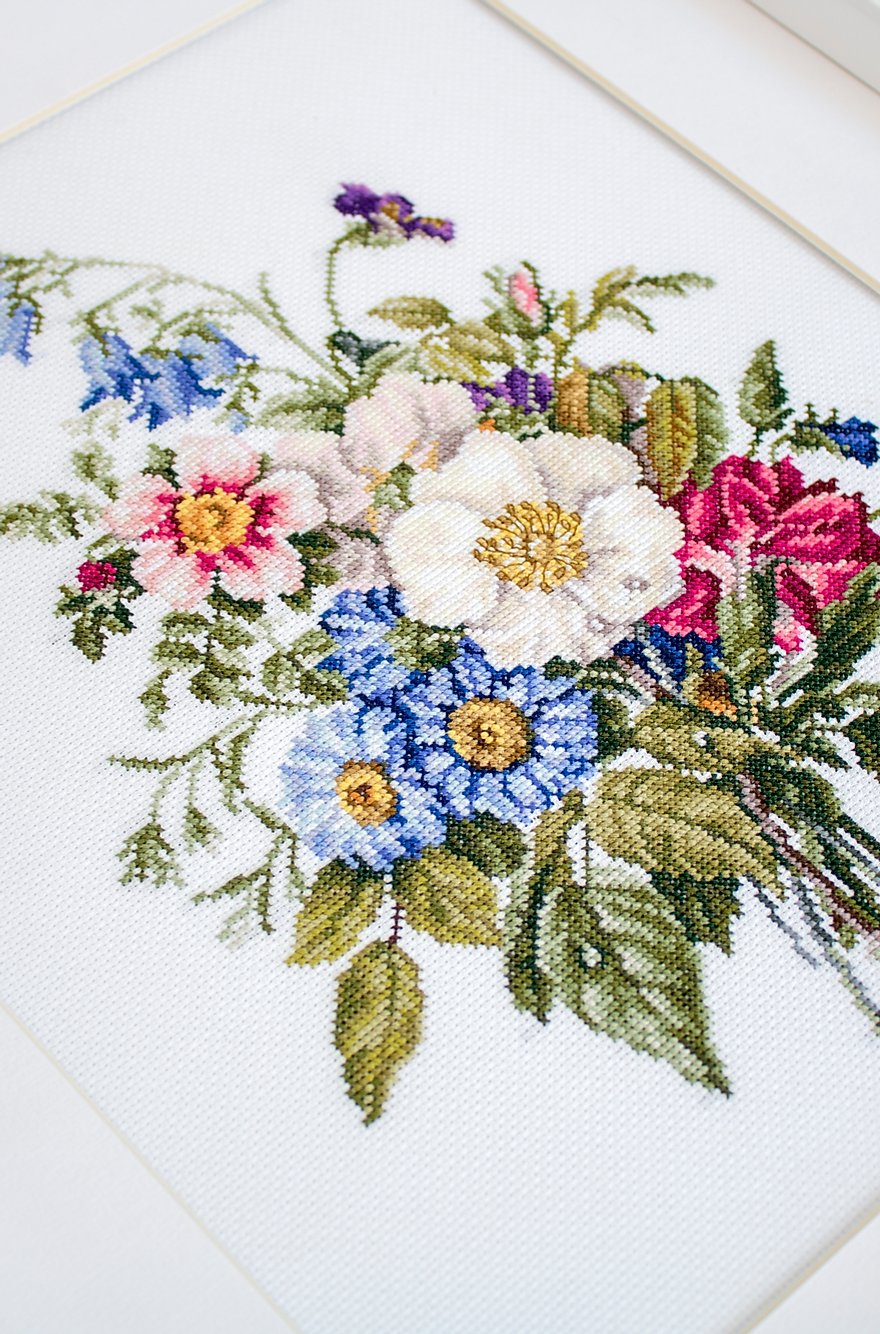 Cross stitch kit Luca-S - BU4004 Bouquet of summer flowers