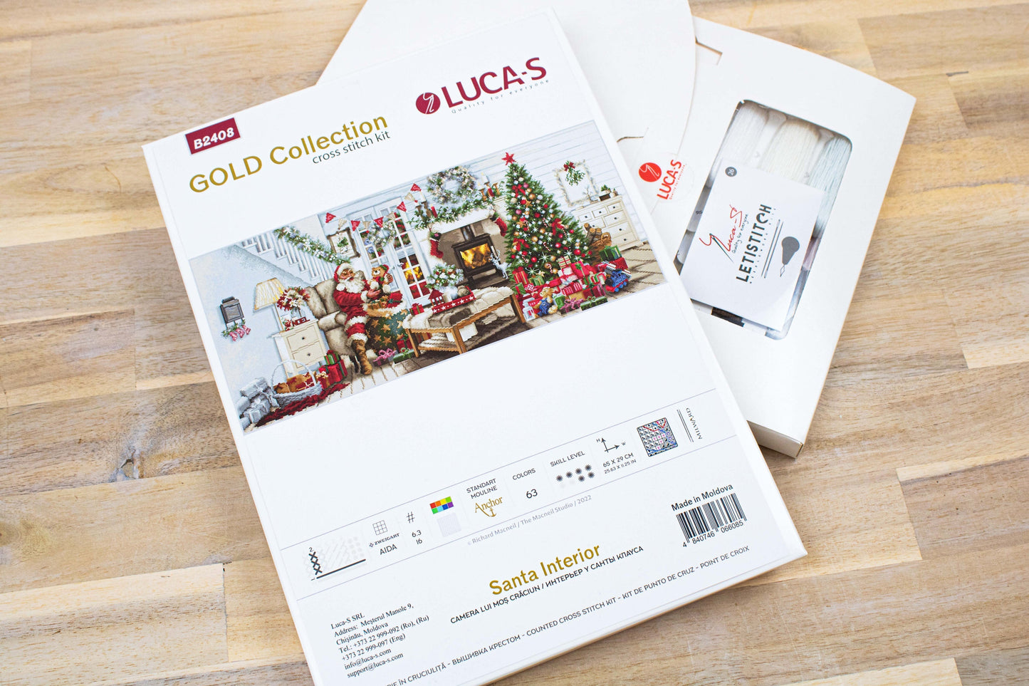 Cross stitch kit Luca-S GOLD - B2408 Santa's Room