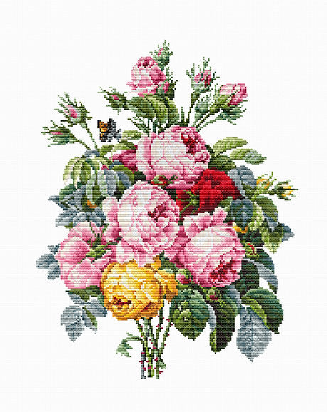 Cross stitch kit Luca-S - BA2372 Roses
