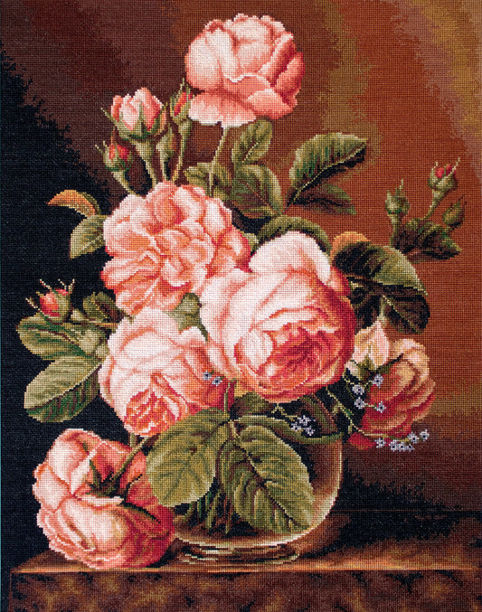 Cross stitch kit Luca-S - B488 Vase with roses