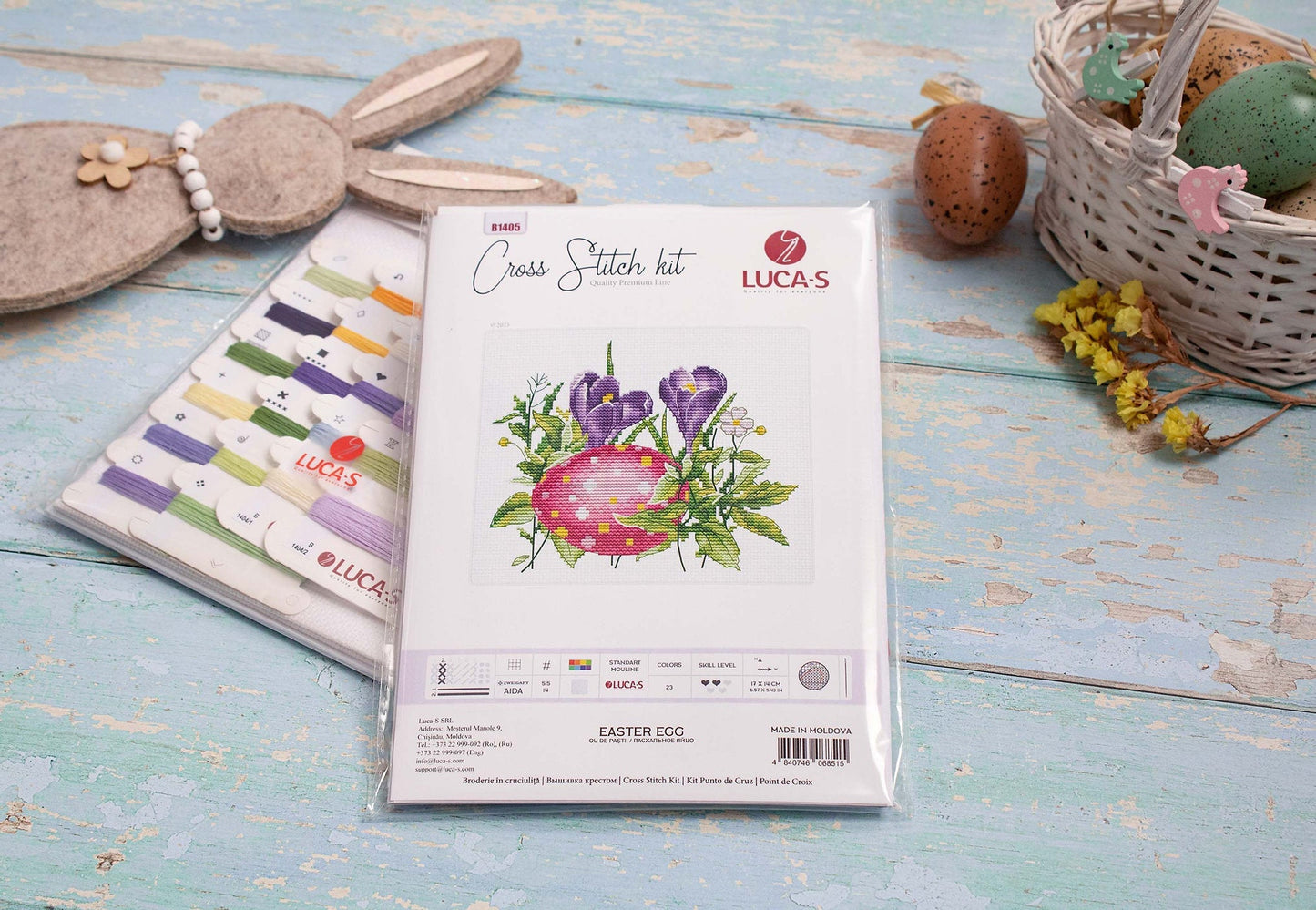 Set de brodat în cruciuliță Luca-S - Ou de Paști, B1405