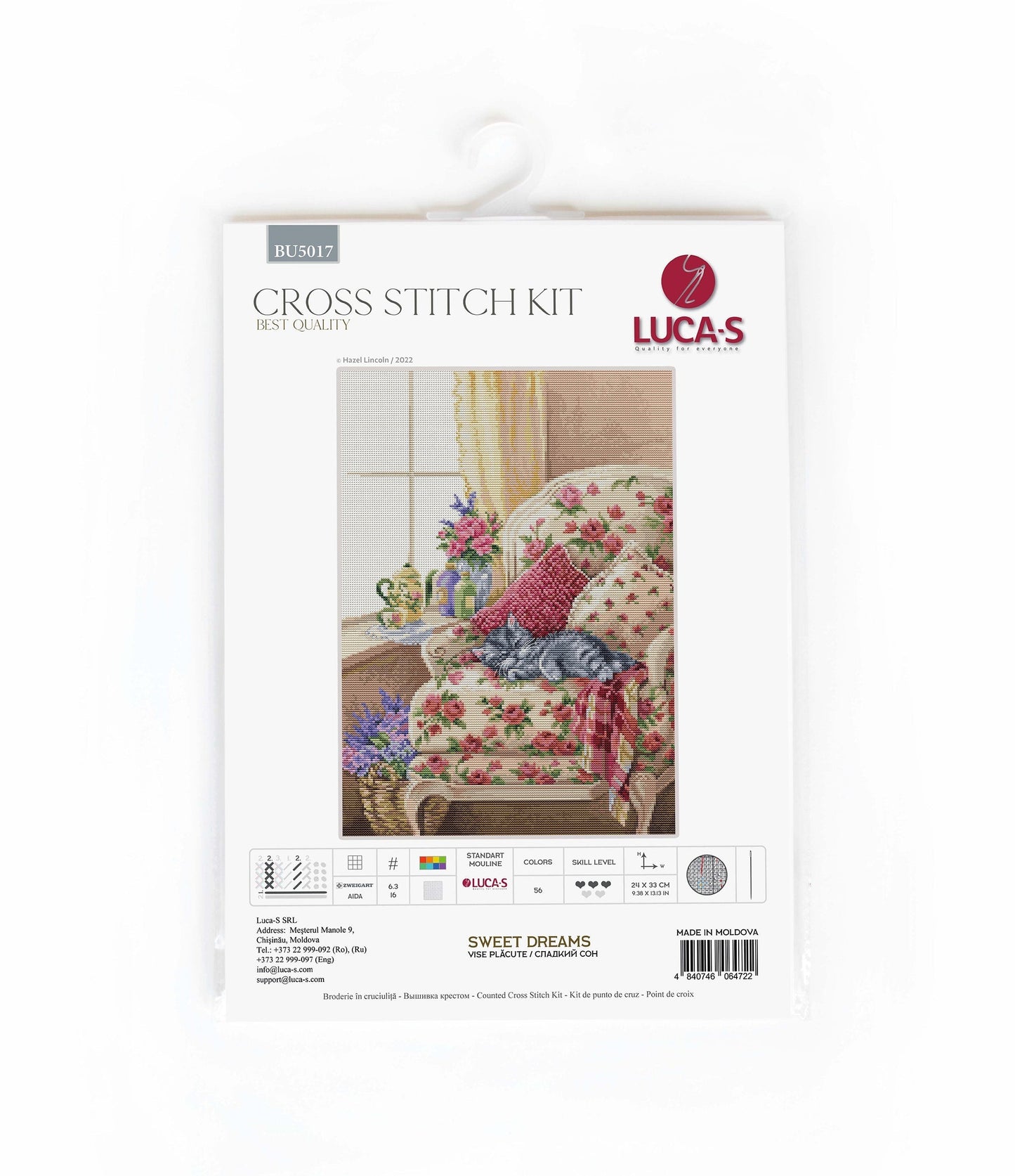 Cross stitch kit Luca-S - BU5017 Sweet dreams