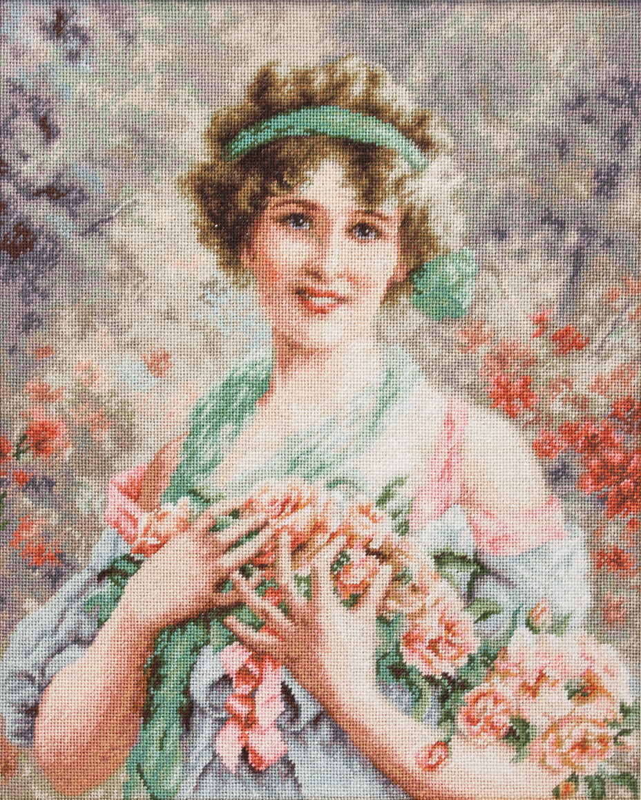 Cross stitch kit Luca-S - B553 Girl with Roses
