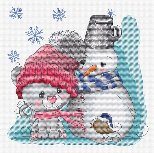 Cross stitch kit Luca-S - B1199 The kitten and friends