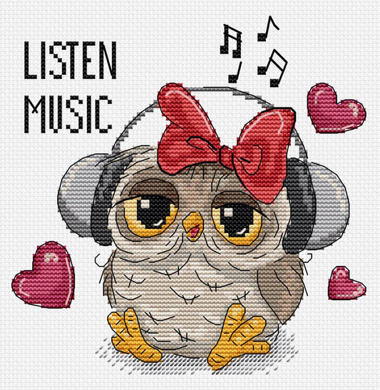 Cross stitch kit Luca-S - B1402 Listen to Music