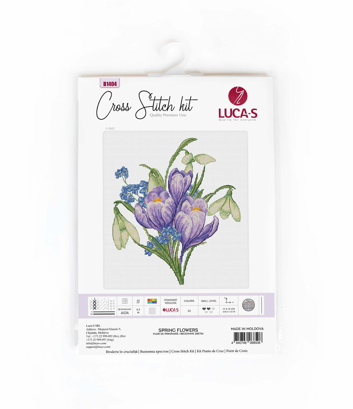 Luca-S cross stitch kit - Spring Flowers, B1404
