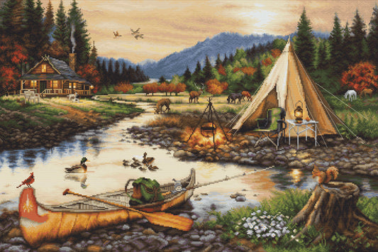 Cross stitch kit GOLD - B2409 Gold Creek