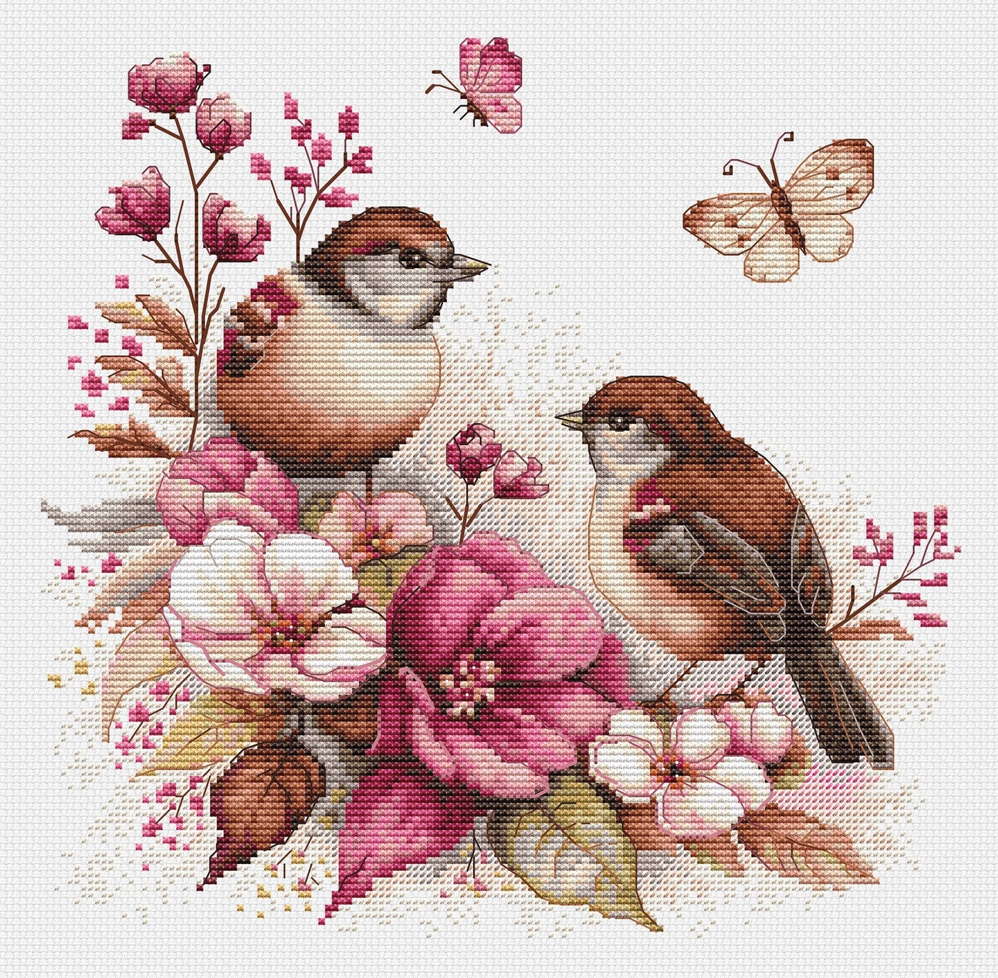 Cross stitch kit - B2420 Birds-Spring