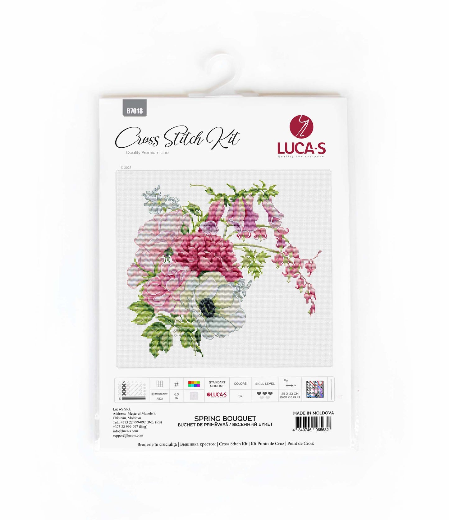 Luca-S cross stitch kit - Spring Bouquet, B7018