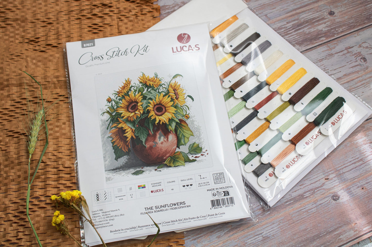 Set de brodat în cruciuliță Luca-S - Floarea soarelui, B7021