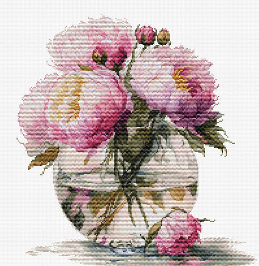 Cross stitch kit Luca-S - Bouquet of Peonies B7028