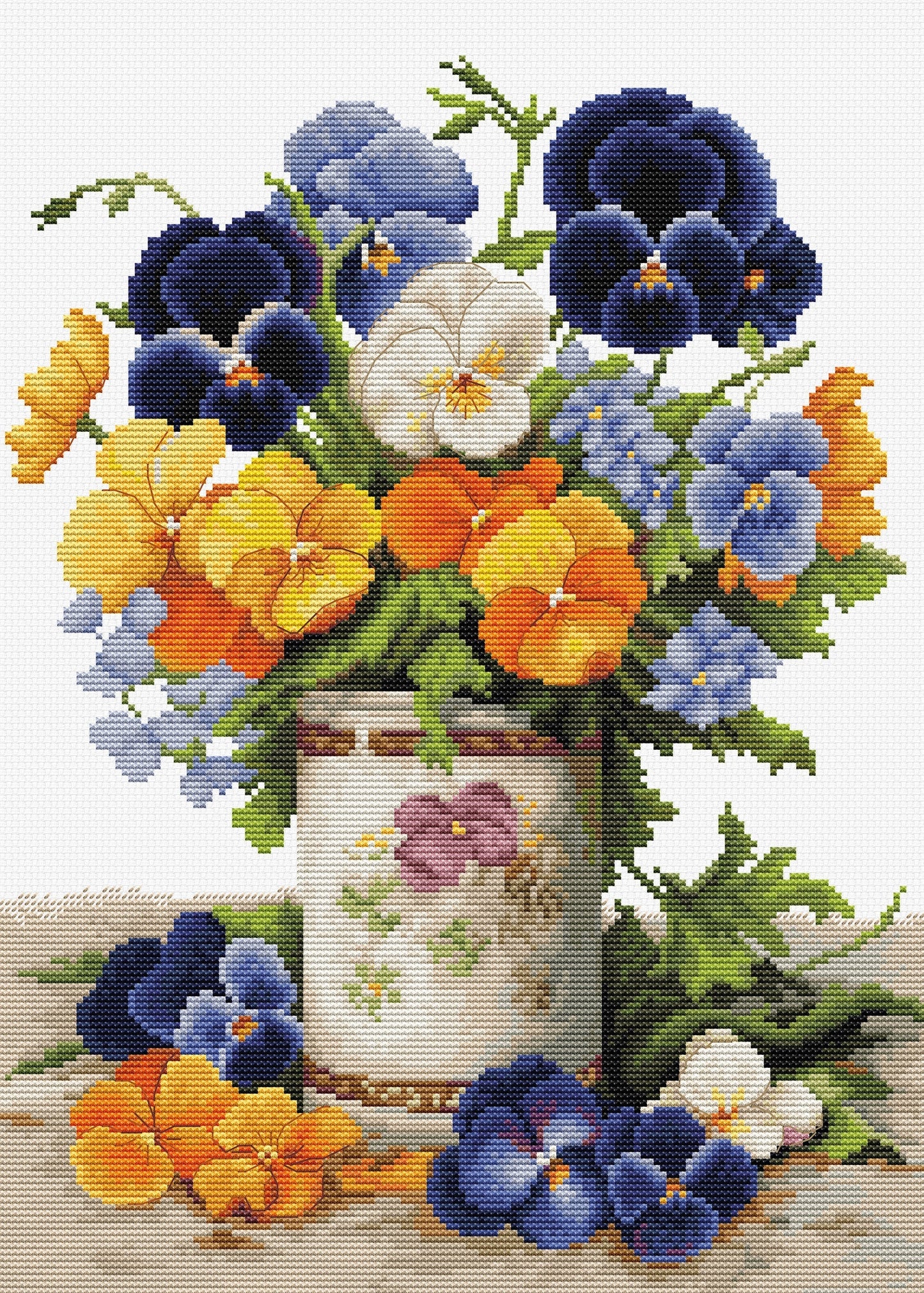 Cross stitch kit Luca-S - Bouquet of Pansies, B7035