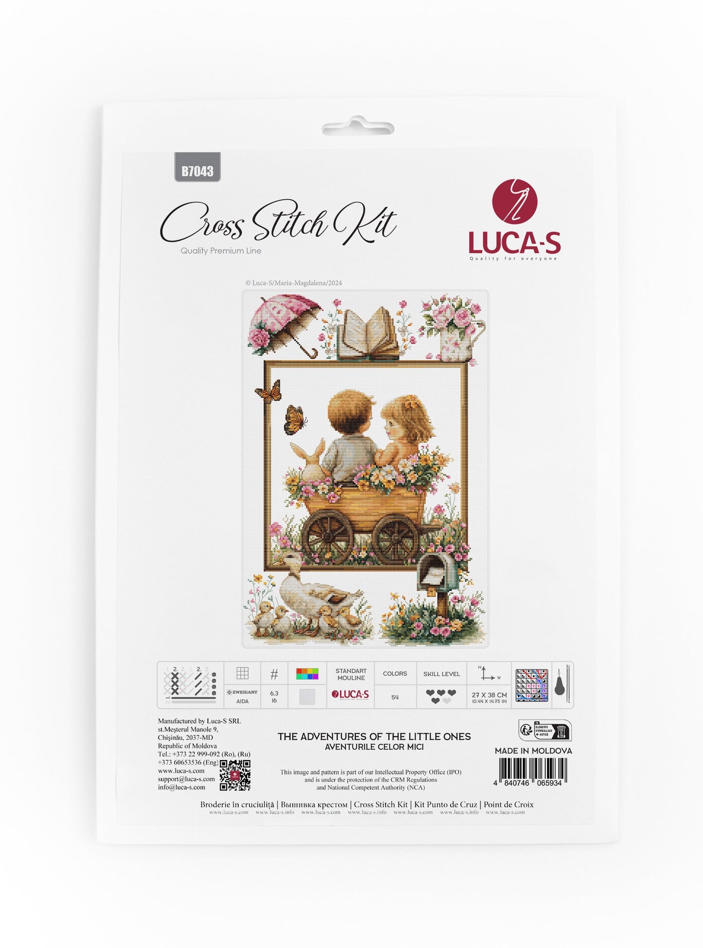 Cross stitch kit Luca-S - The Adventures of the Little Ones, B7043