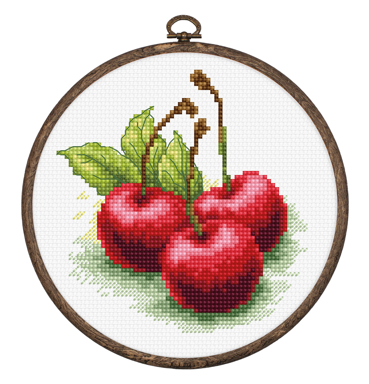 Cross stitch embroidery set with embroidery hoop included Luca-S - Cherries, BC103