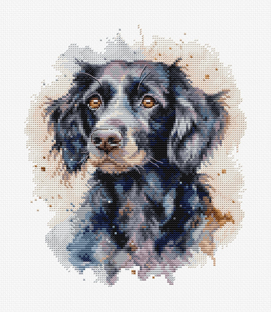 Embroidery kit with frame included Luca-S - BC213 Border Collie 