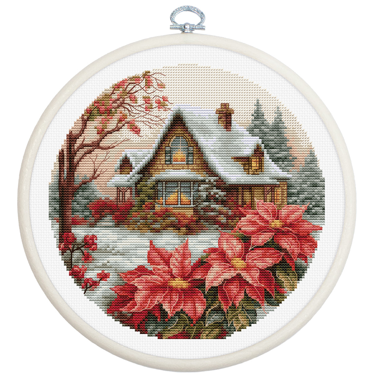 Cross stitch kit with hoops included Luca-S - Little House in the Woods, BC227
