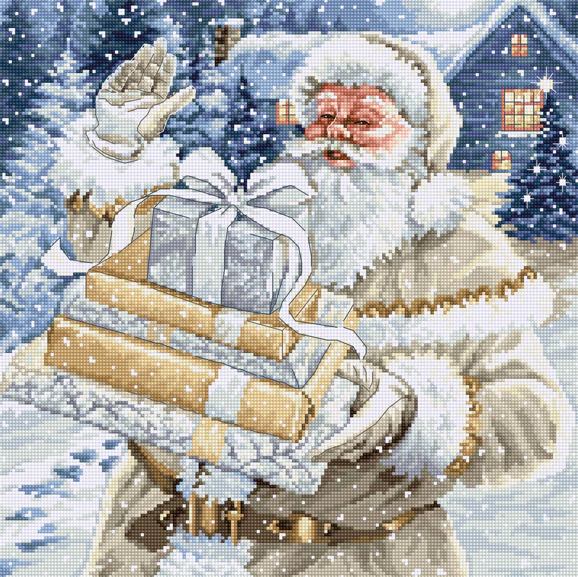 Cross stitch kit Luca-S - Santa Claus with Gifts BU5034