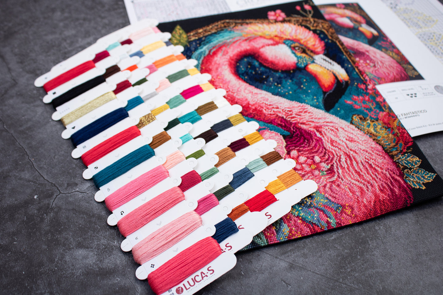 Cross stitch kit Luca-S - Flamingo, BU5036