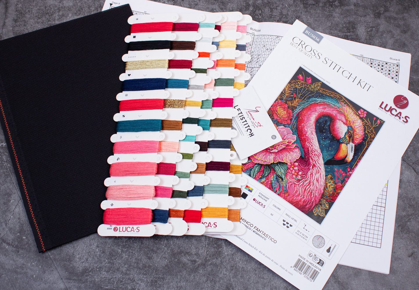 Cross stitch kit Luca-S - Flamingo, BU5036