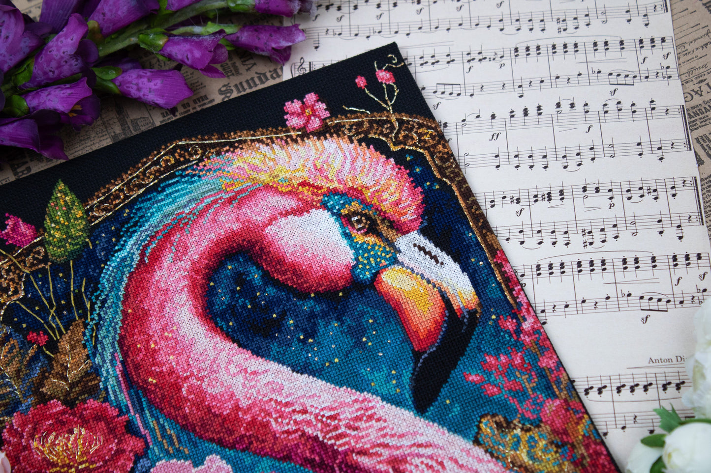 Cross stitch kit Luca-S - Flamingo, BU5036