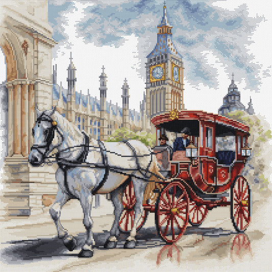 Cross stitch kit Luca-S - Carriage Ride, BU5040