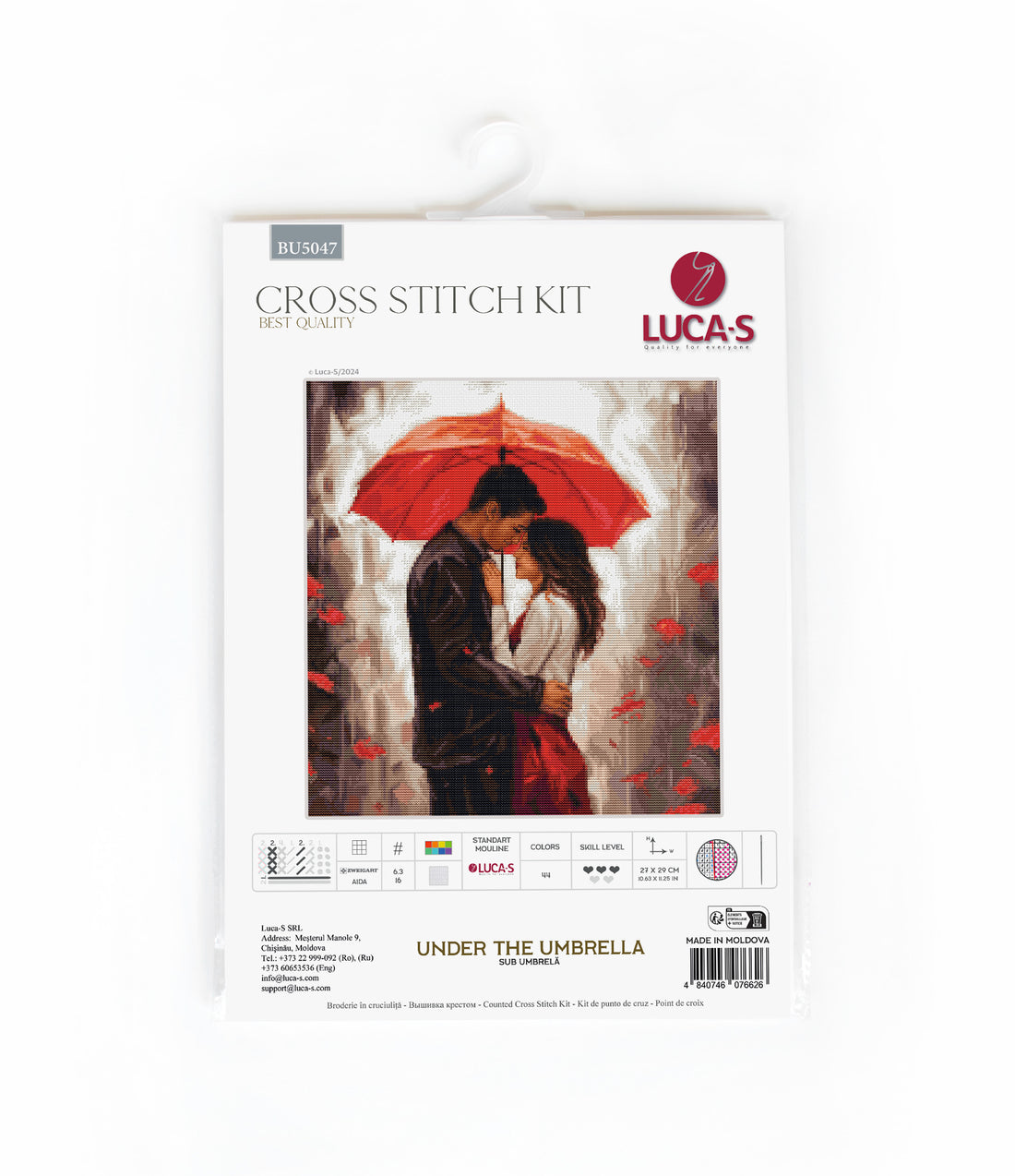 Cross stitch kit Luca-S - Under the Umbrella, BU5047