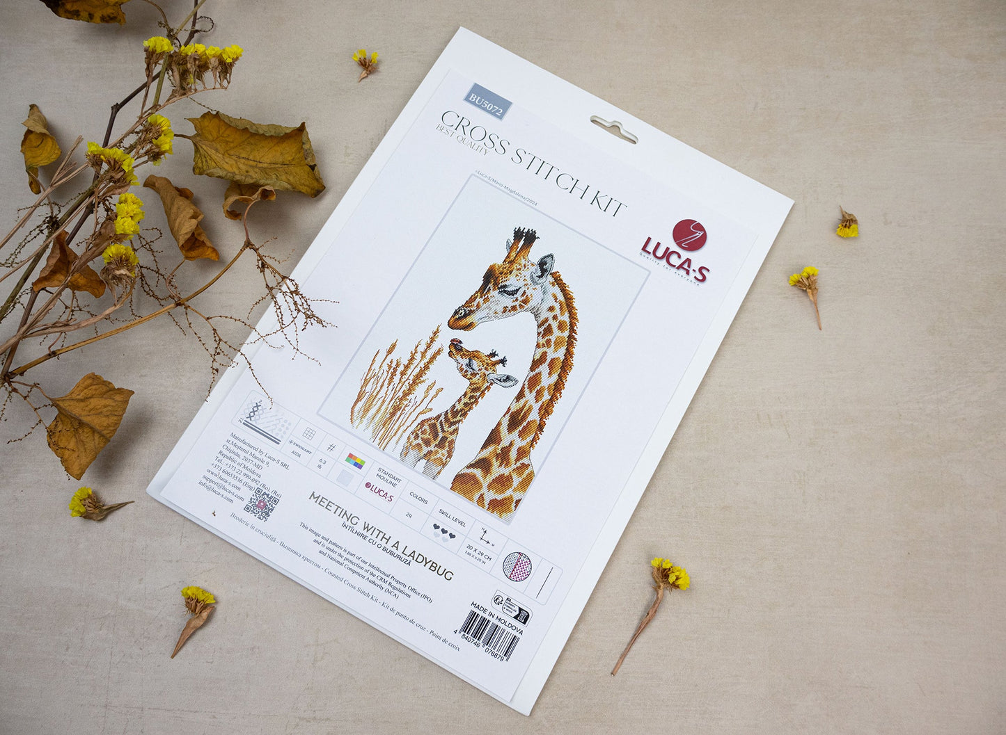 Cross stitch kit Luca-S - Encounter with a Ladybug, BU5072