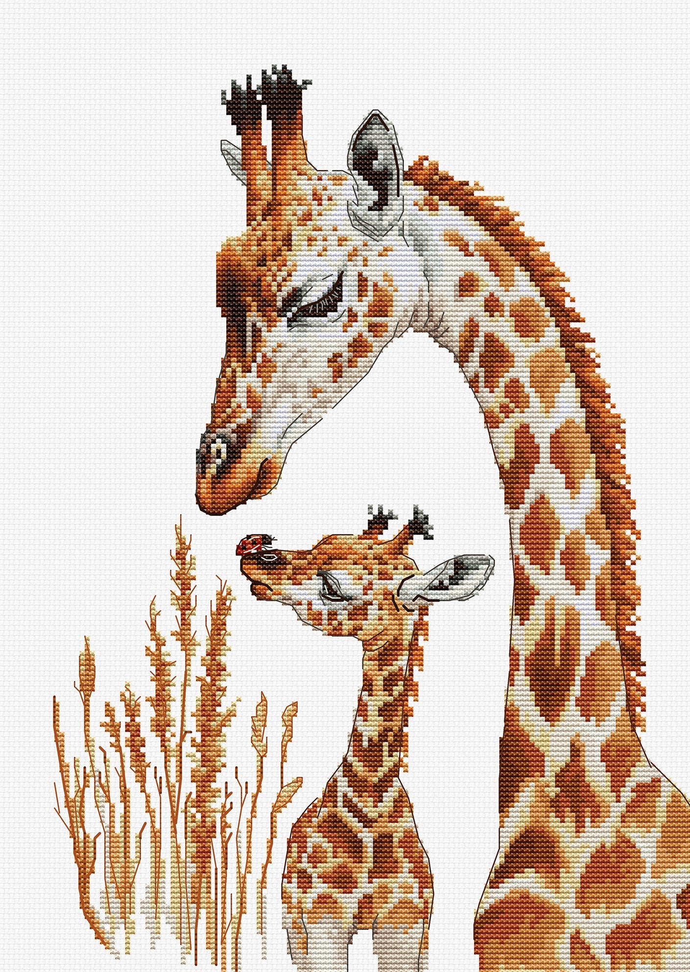 Cross stitch kit Luca-S - Encounter with a Ladybug, BU5072