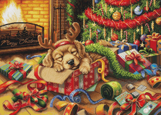 Cross stitch kit Luca-S - Santa's Playful, BU5079