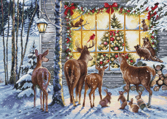 Cross stitch kit Luca-S GOLD - Curious Neighbors, BU5086