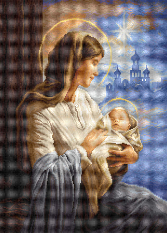 Cross stitch kit GOLD - B617 Virgin Mary with Child