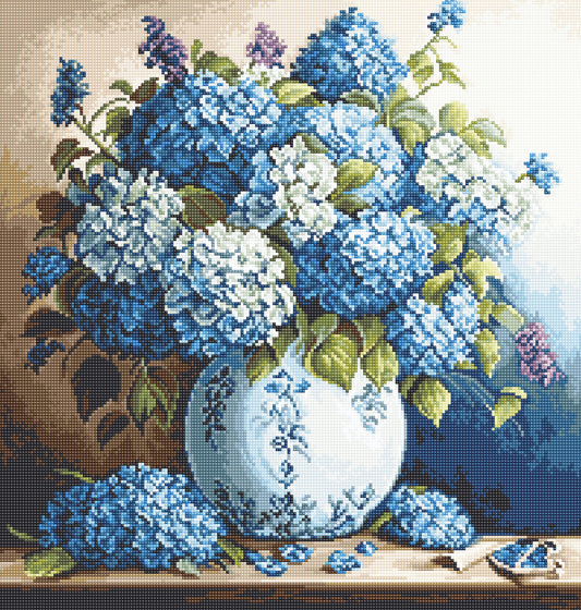 Cross stitch kit Luca-S - Vase with Hydrangeas, B700 