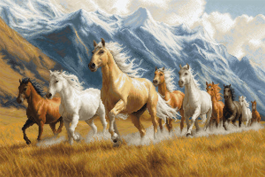 GOLD cross stitch kit - Free Spirit, G704