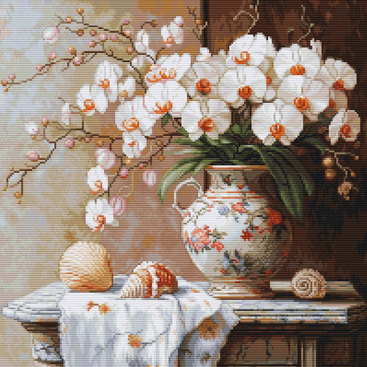 Luca-S GOLD gobelin embroidery set - Orchid Elegance, G714