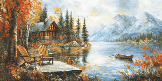 Cross stitch kit Luca-S GOLD - Echoes of a Golden Season, B716