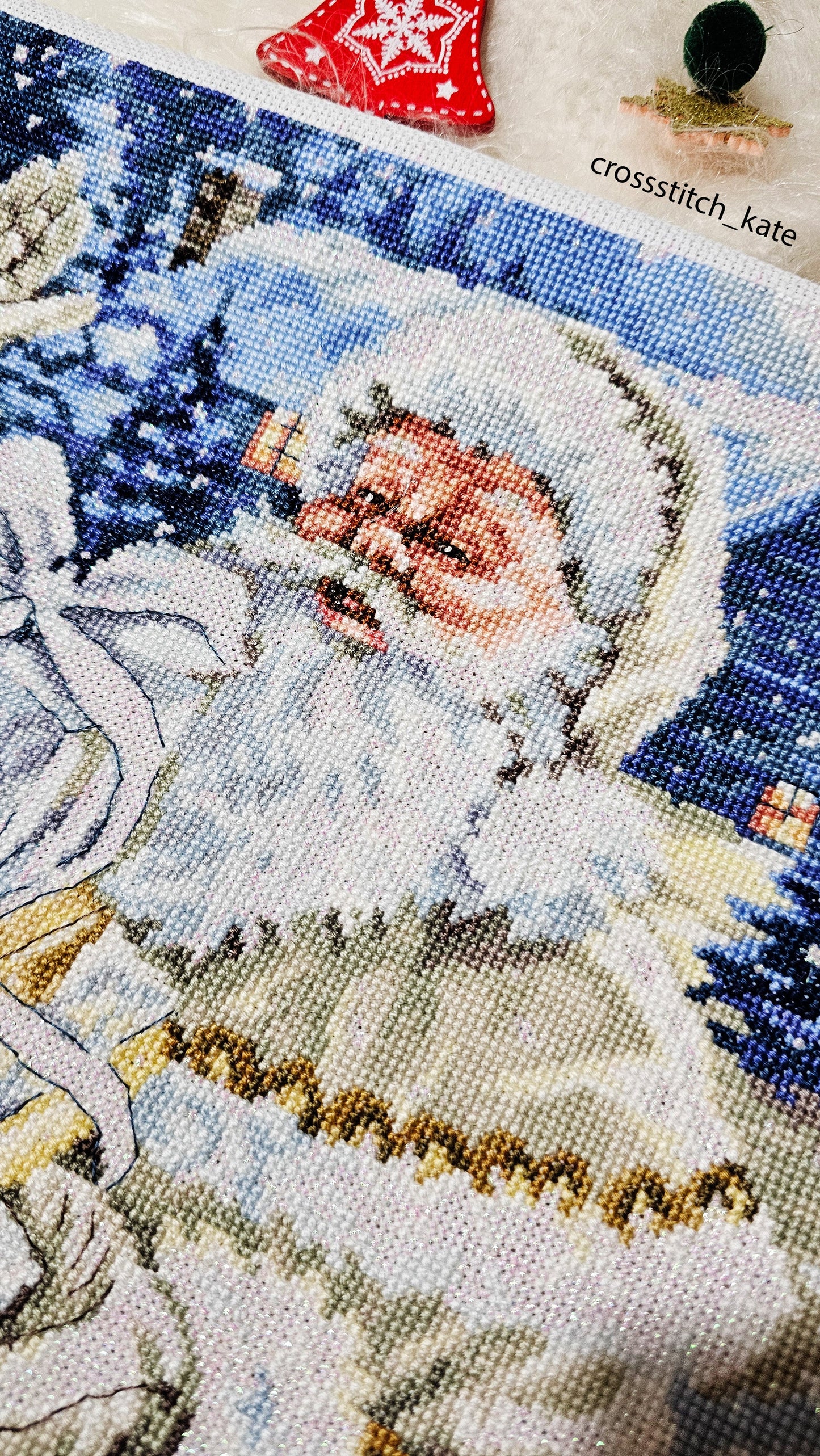 Cross stitch kit Luca-S - Santa Claus with Gifts BU5034