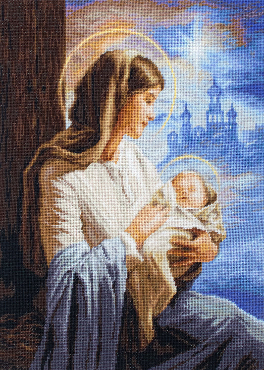 Embroidery set Luca-S GOLD - G617 Virgin Mary with Child