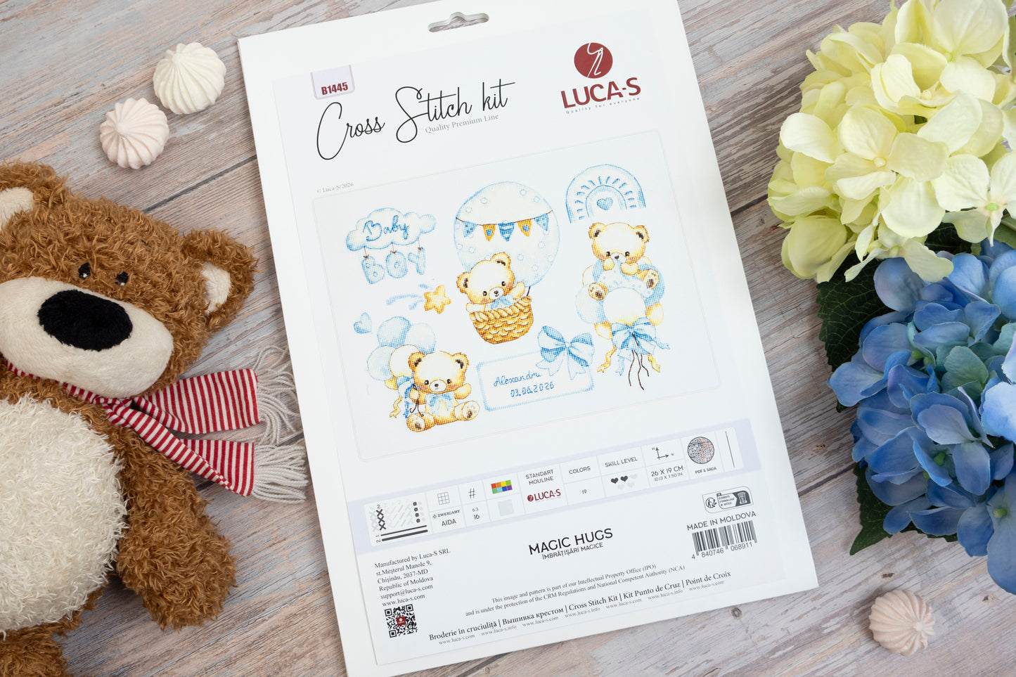 Set de brodat în cruciuliță Luca-S - B1445 Îmbrățișări Magice