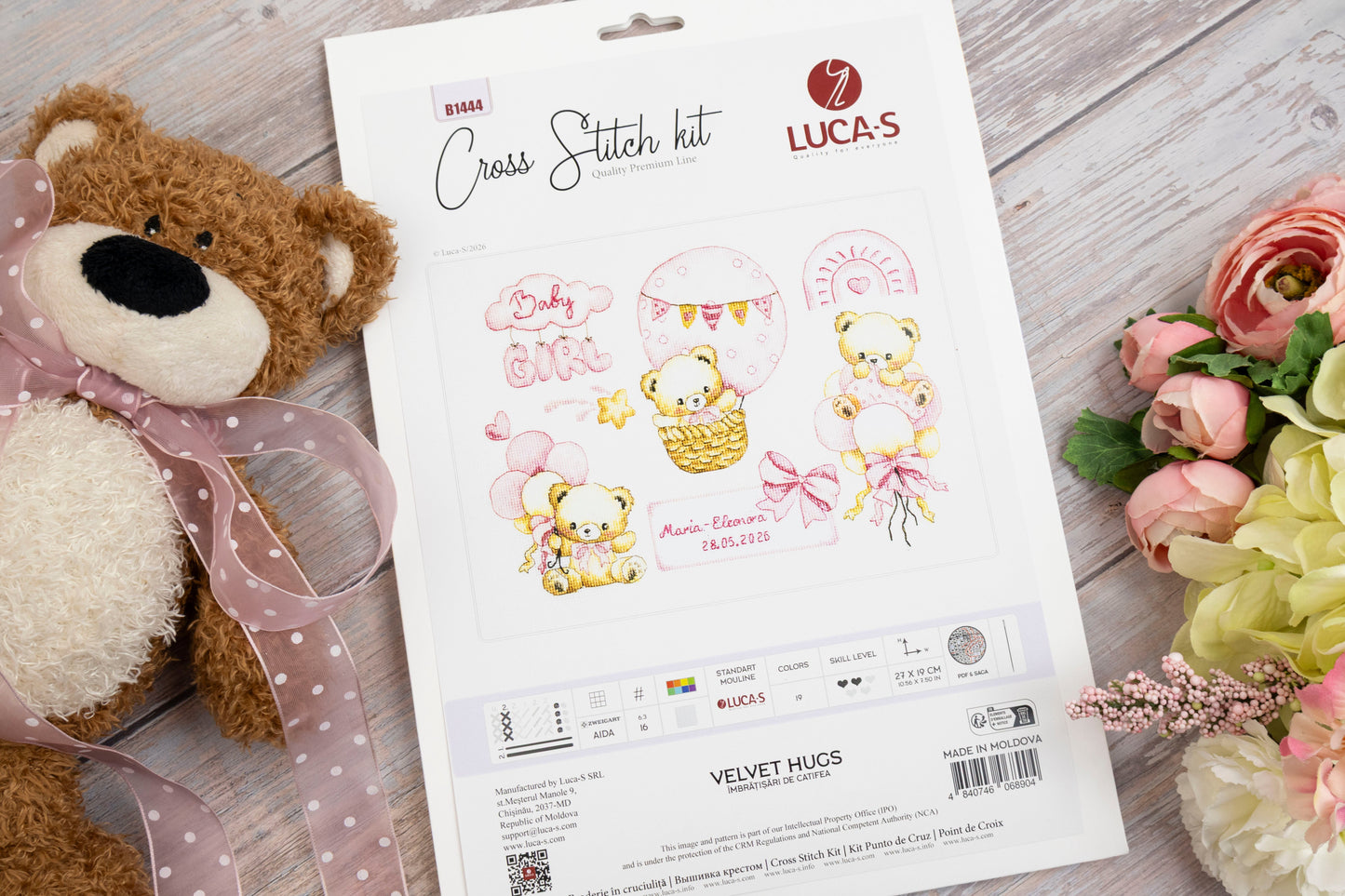 Set de brodat în cruciuliță Luca-S - B1444 Îmbrățișări de Catifea