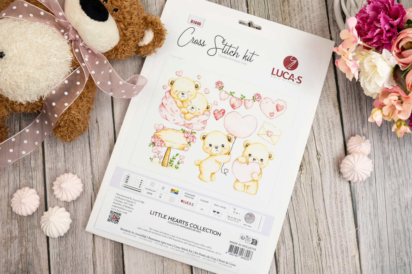 Set de brodat în cruciuliță Luca-S - B1446 Colecția Inimioarelor Mici