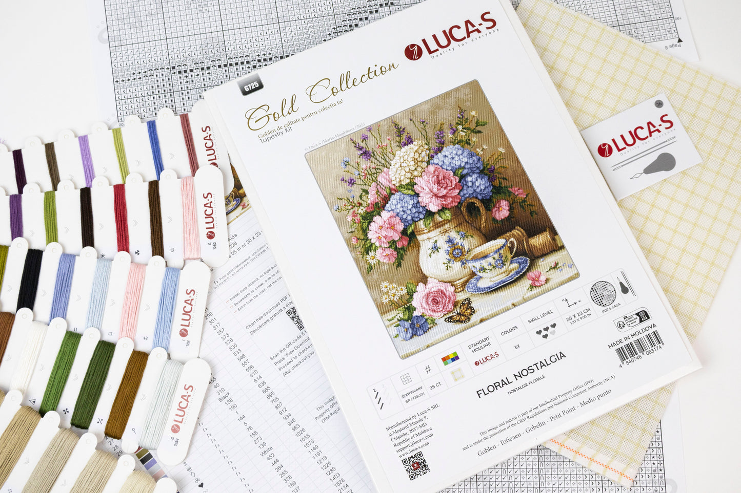 Set de brodat în goblen Luca-S GOLD - Nostalgie Florală, G725