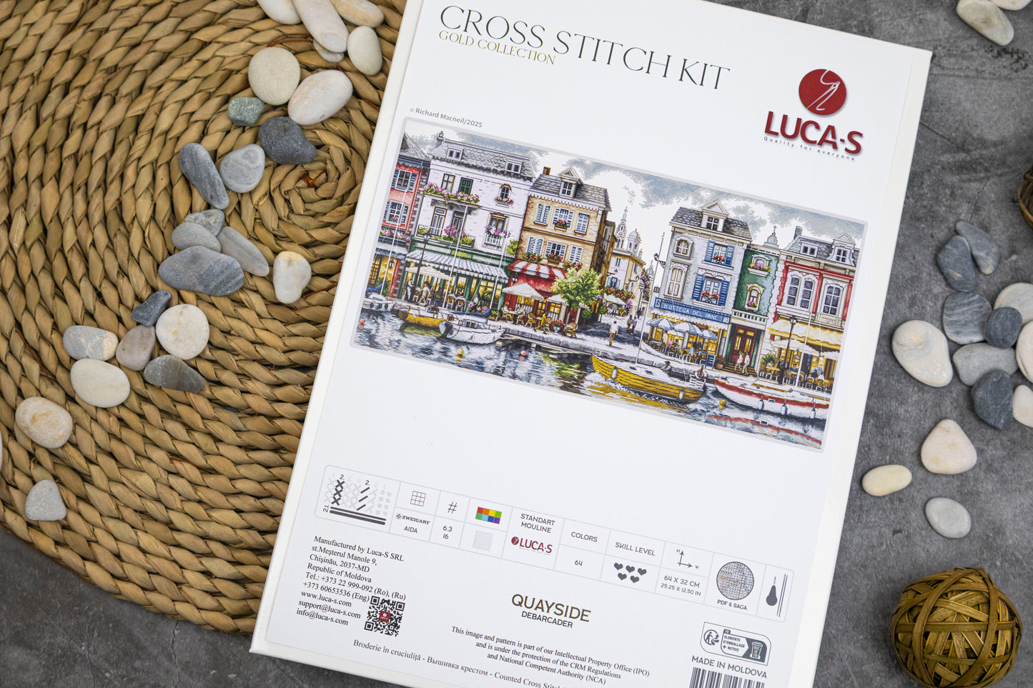 Set de brodat în cruciuliță Luca-S GOLD - BU5103 Debarcader