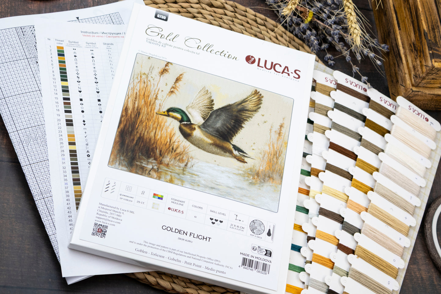 Set de brodat în goblen Luca-S GOLD - Zbor Auriu, G730